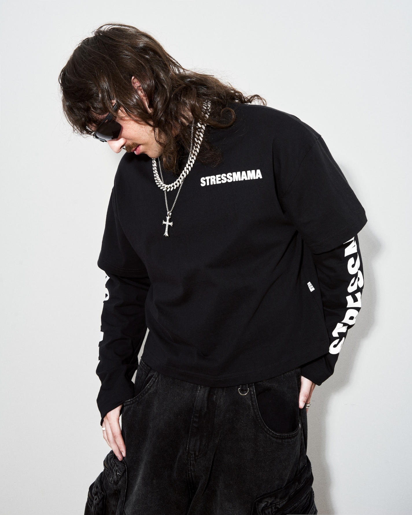 FALL24 DOUBLE-SLEEVED T-SHIRT - BLACK