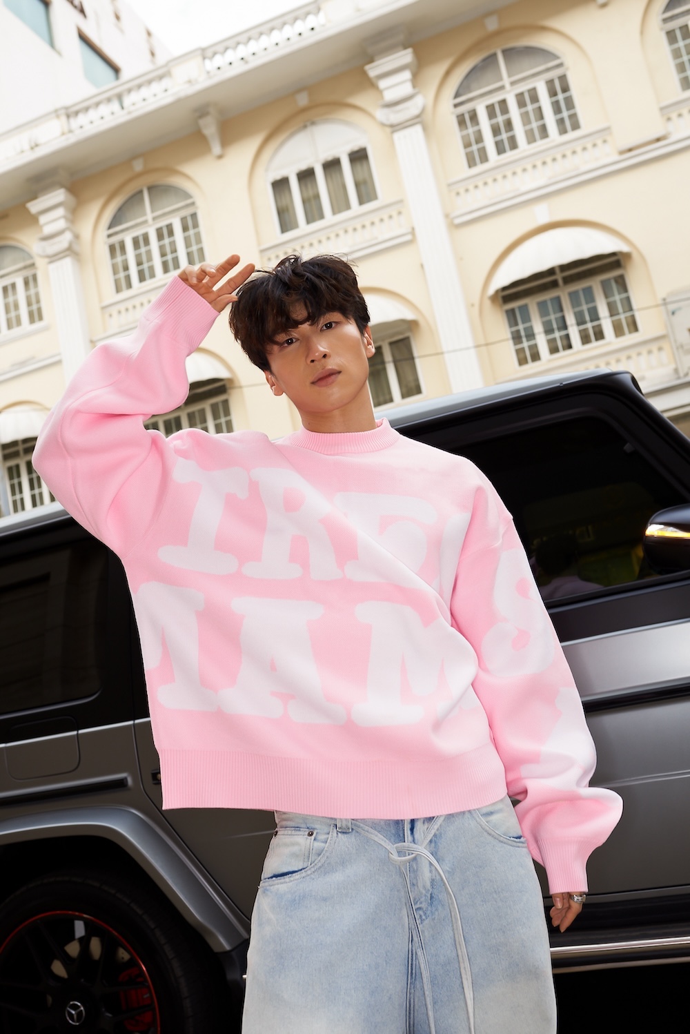 SSMA KNIT SWEATER - PINK