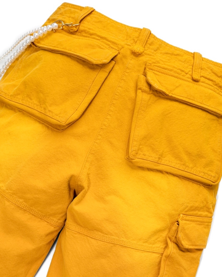 FW24 WASHED CARGO JORTS - YELLOW