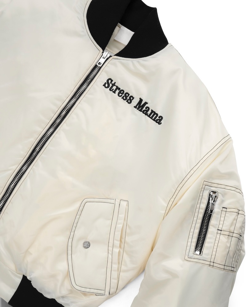 FW24 TBK BOMBER JACKET - WHITE