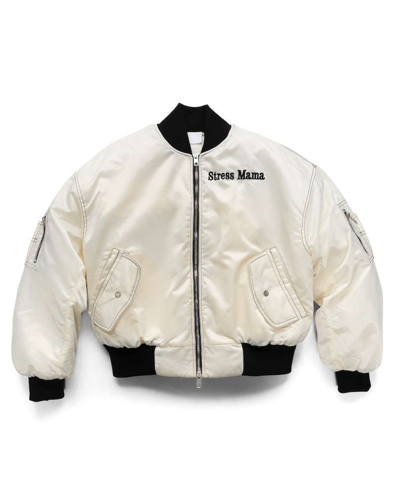 FW24 TBK BOMBER JACKET - WHITE