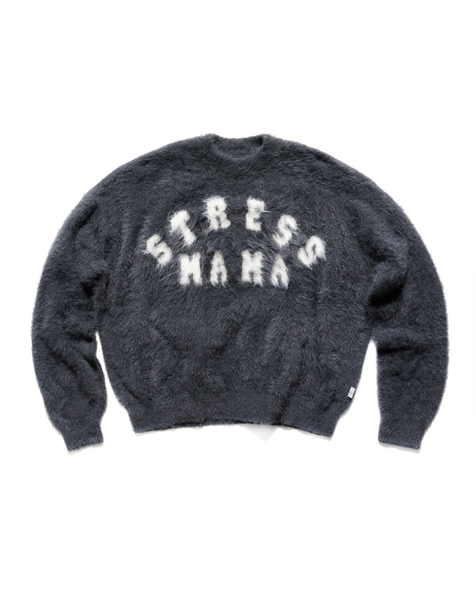 SSMA FUZZY KNIT SWEATER - GREY