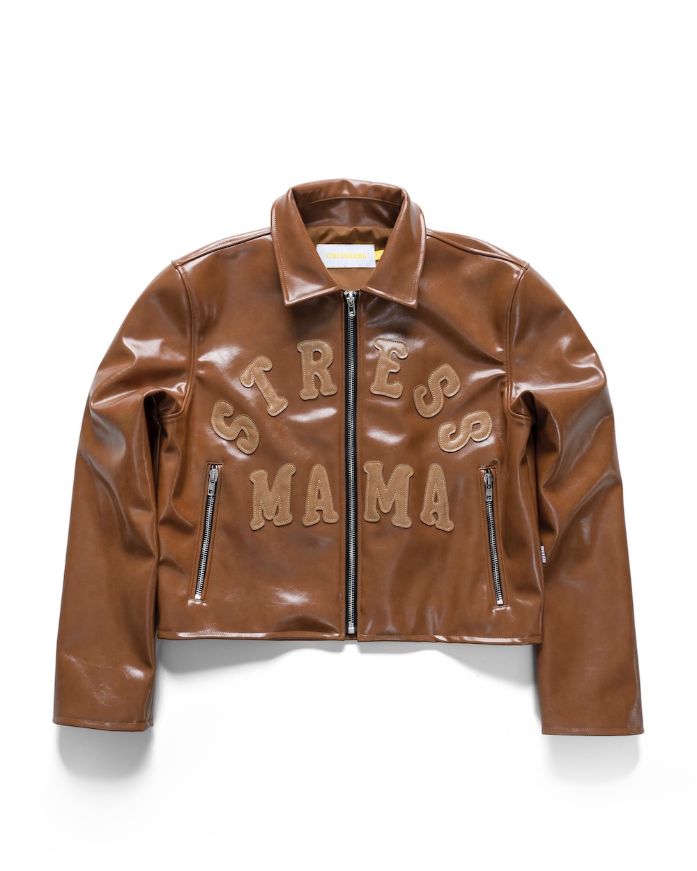 FW24 CORE LEATHER JACKET - BROWN