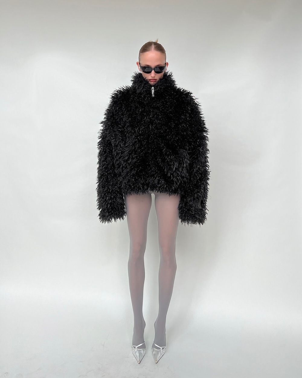 SSMA PLEASURE THORNS COAT - BLACK