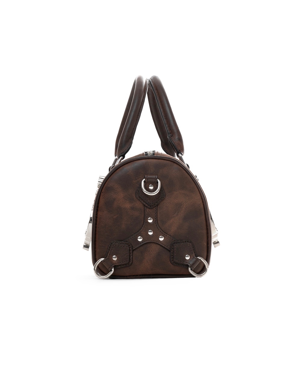SSMA COWHIDE LEATHER BAG - PLAIN BROWN