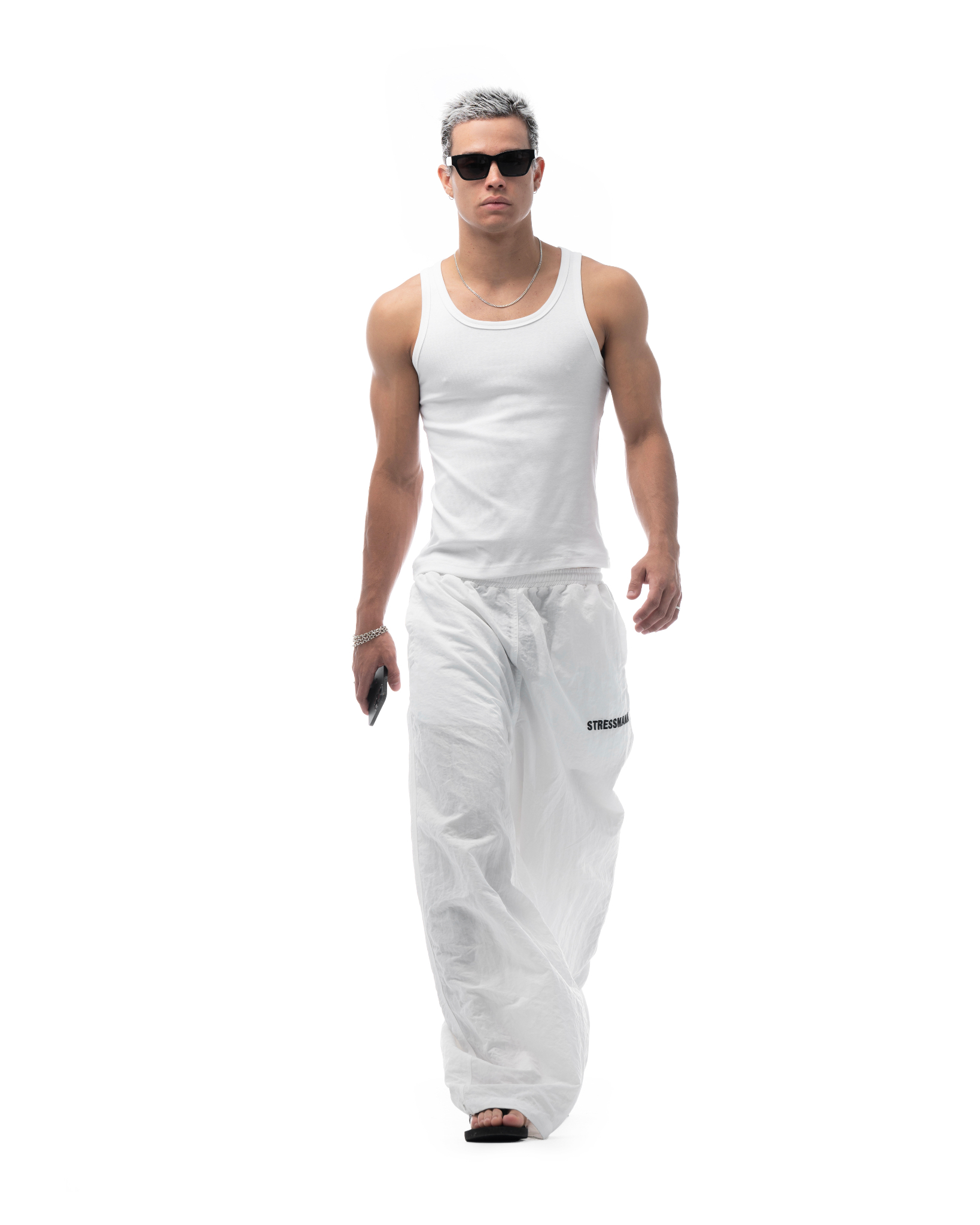 SSMA COACH TRACKSUIT PANTS - WHITE