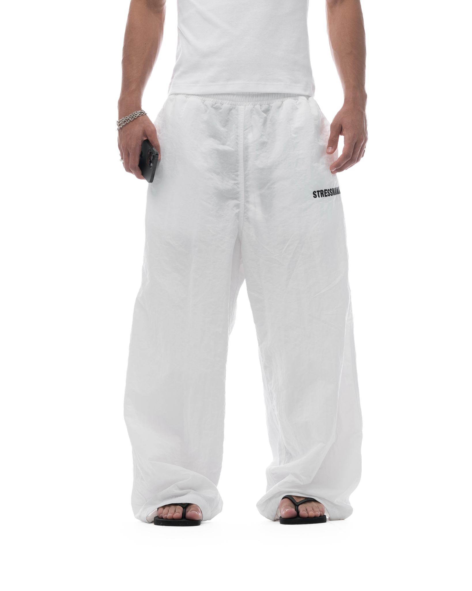 SSMA COACH TRACKSUIT PANTS - WHITE
