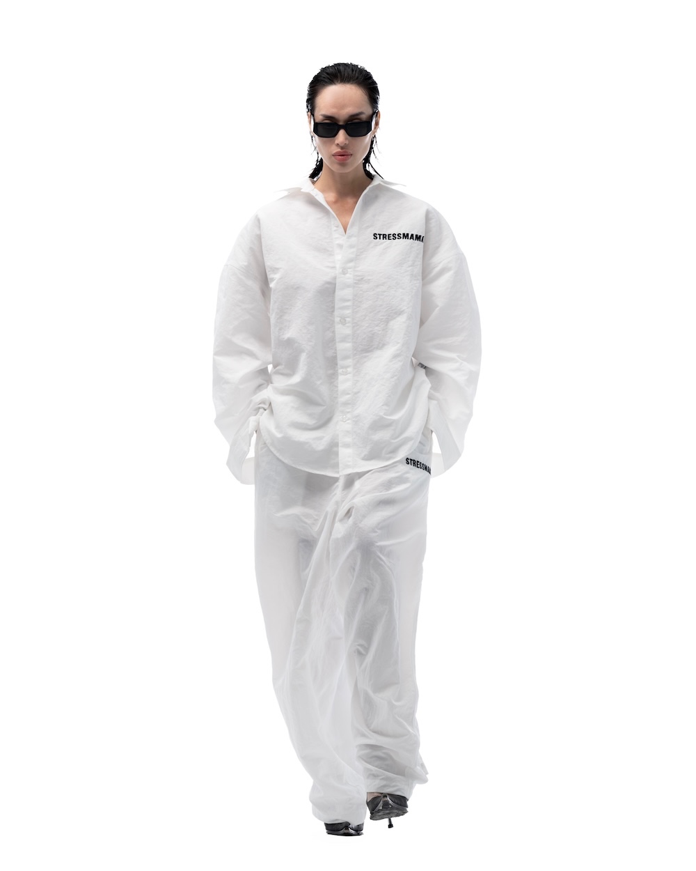 SSMA COACH TRACKSUIT PANTS - WHITE