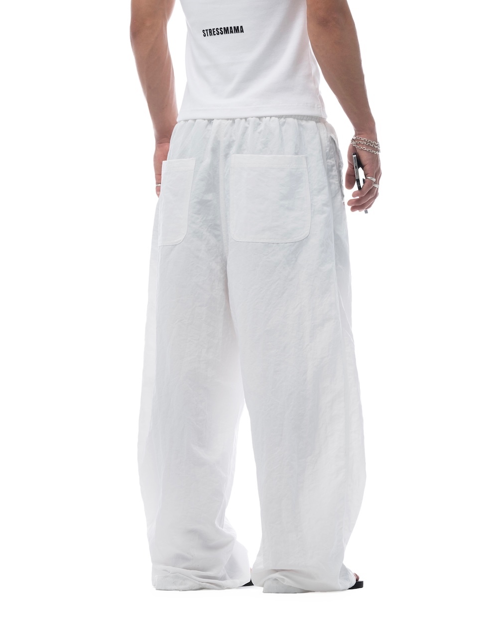 SSMA COACH TRACKSUIT PANTS - WHITE