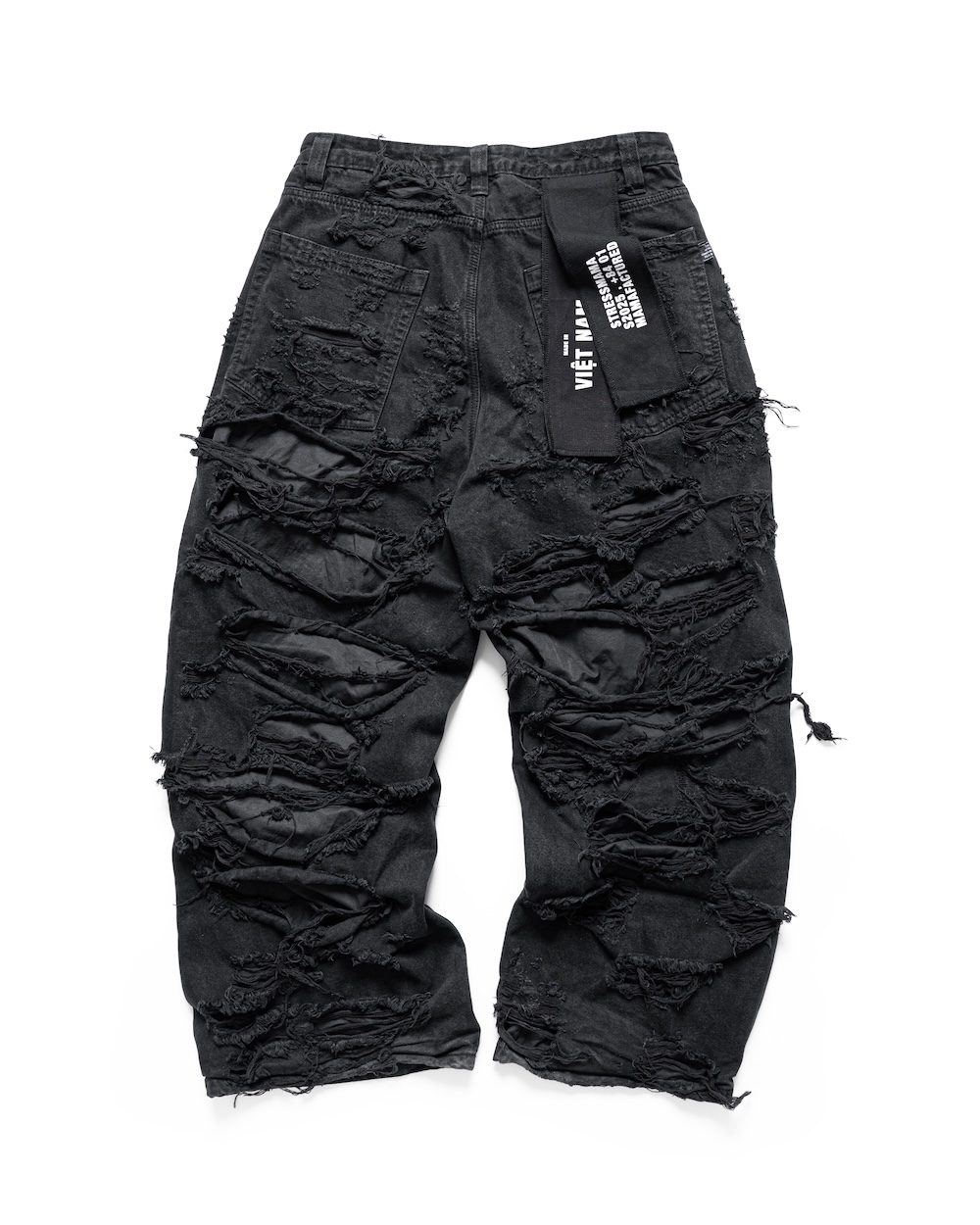 MAMAFIA DISTRESSED JEANS - BLACK