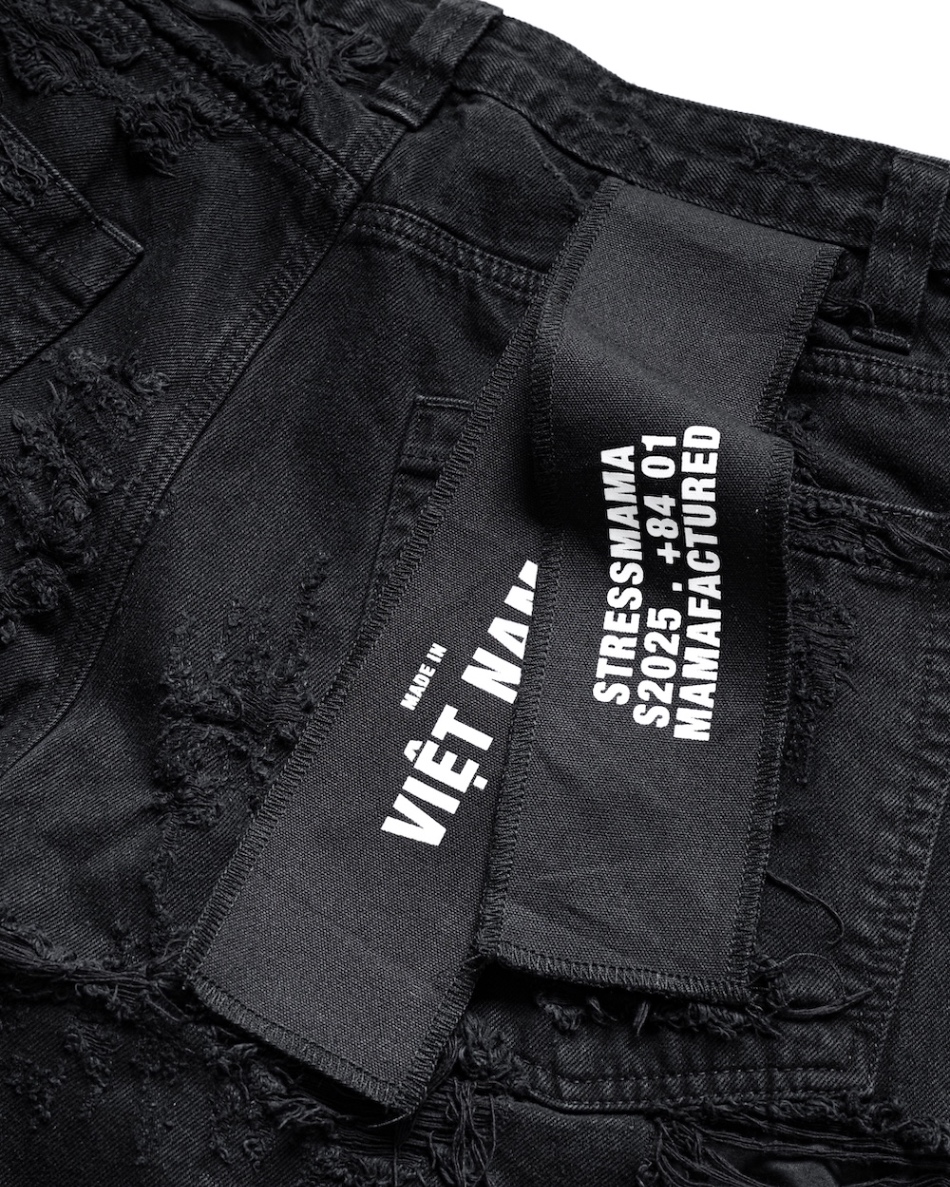 MAMAFIA DISTRESSED JEANS - BLACK