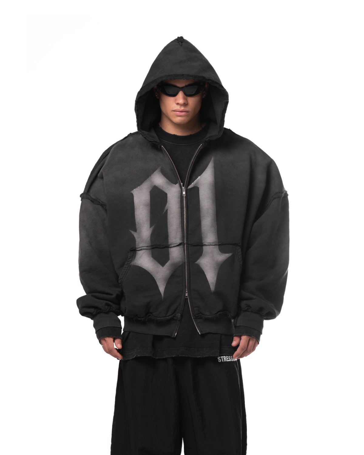 MAMAFIA 01 ZIP HOODIE - BLACK