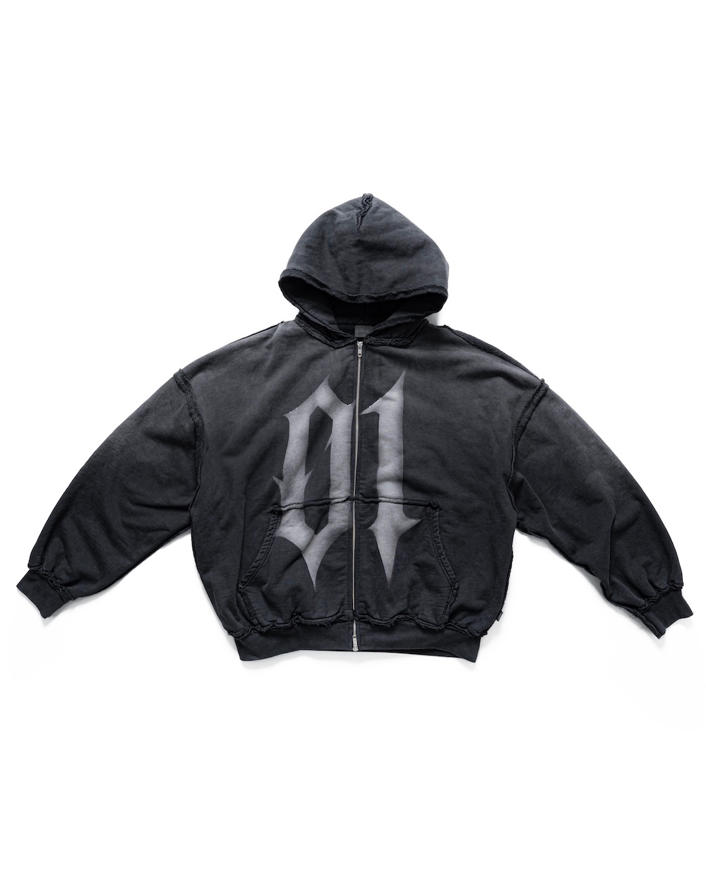MAMAFIA 01 ZIP HOODIE - BLACK