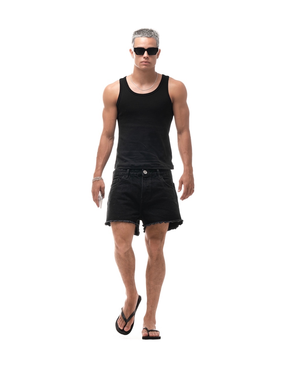 HÔTEL MAMA DENIM SHORTS - BLACK