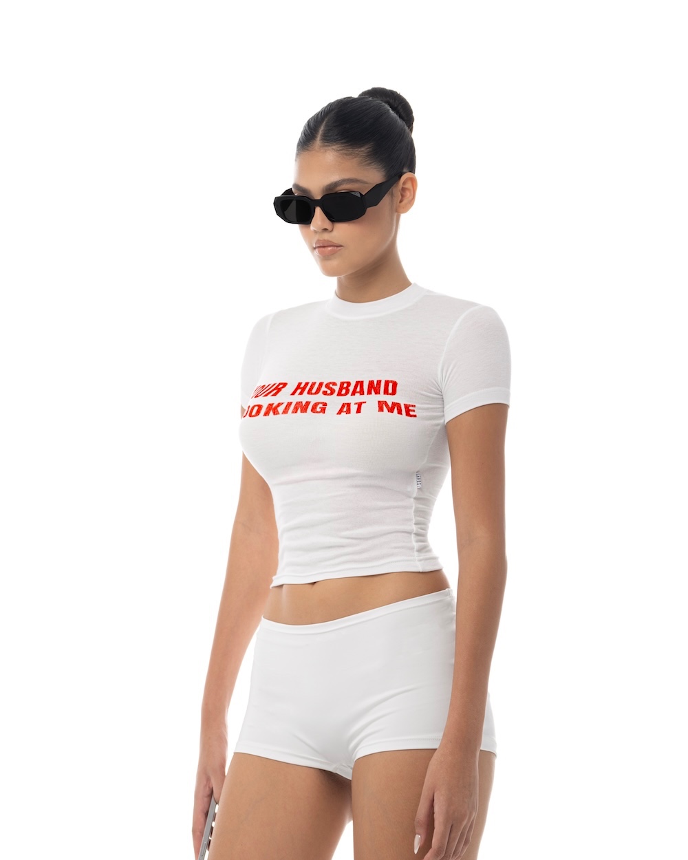 FALL25 HOTTIE BABY TEE - WHITE