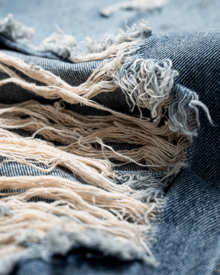 FW25 SHREDDED JEANS - BLUE