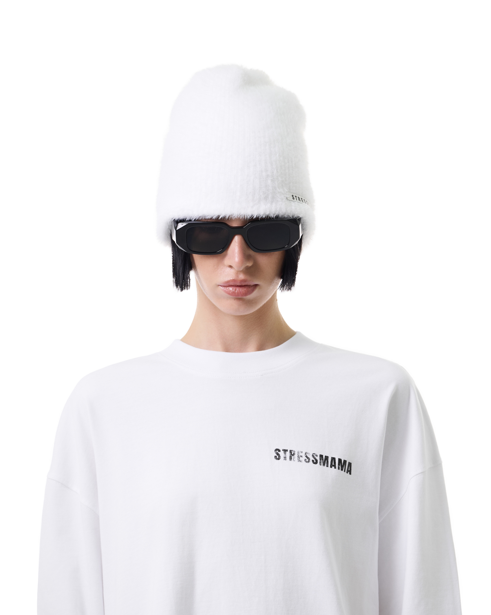 FW25 KNIT BEANIE HAT - WHITE - FREESIZE