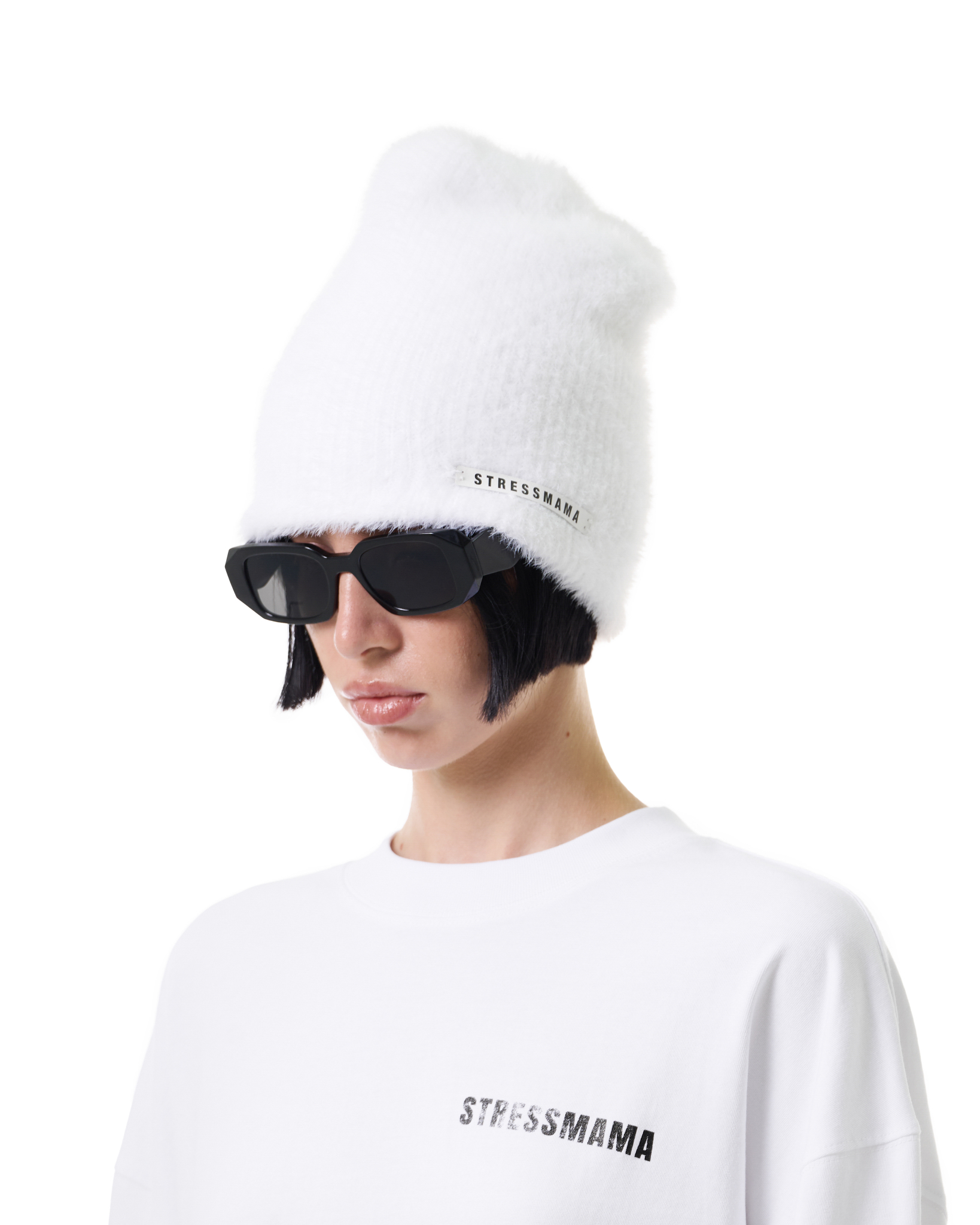 FW25 KNIT BEANIE HAT - WHITE