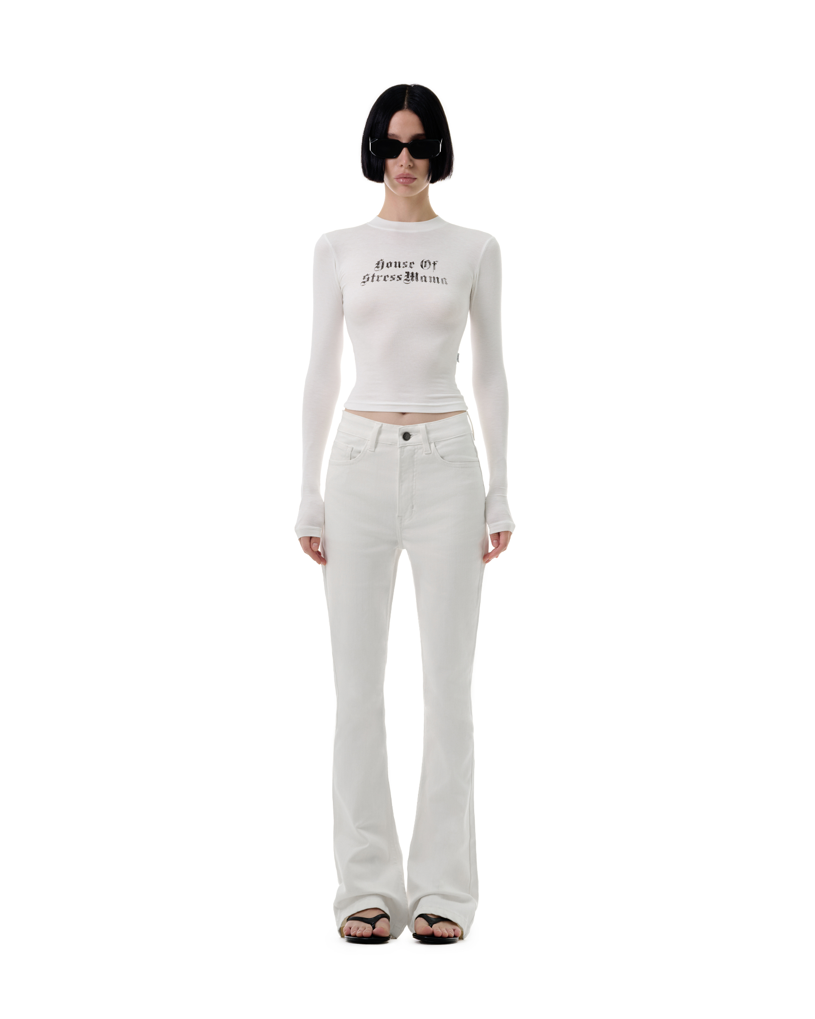 FW25 FLARED JEANS - WHITE