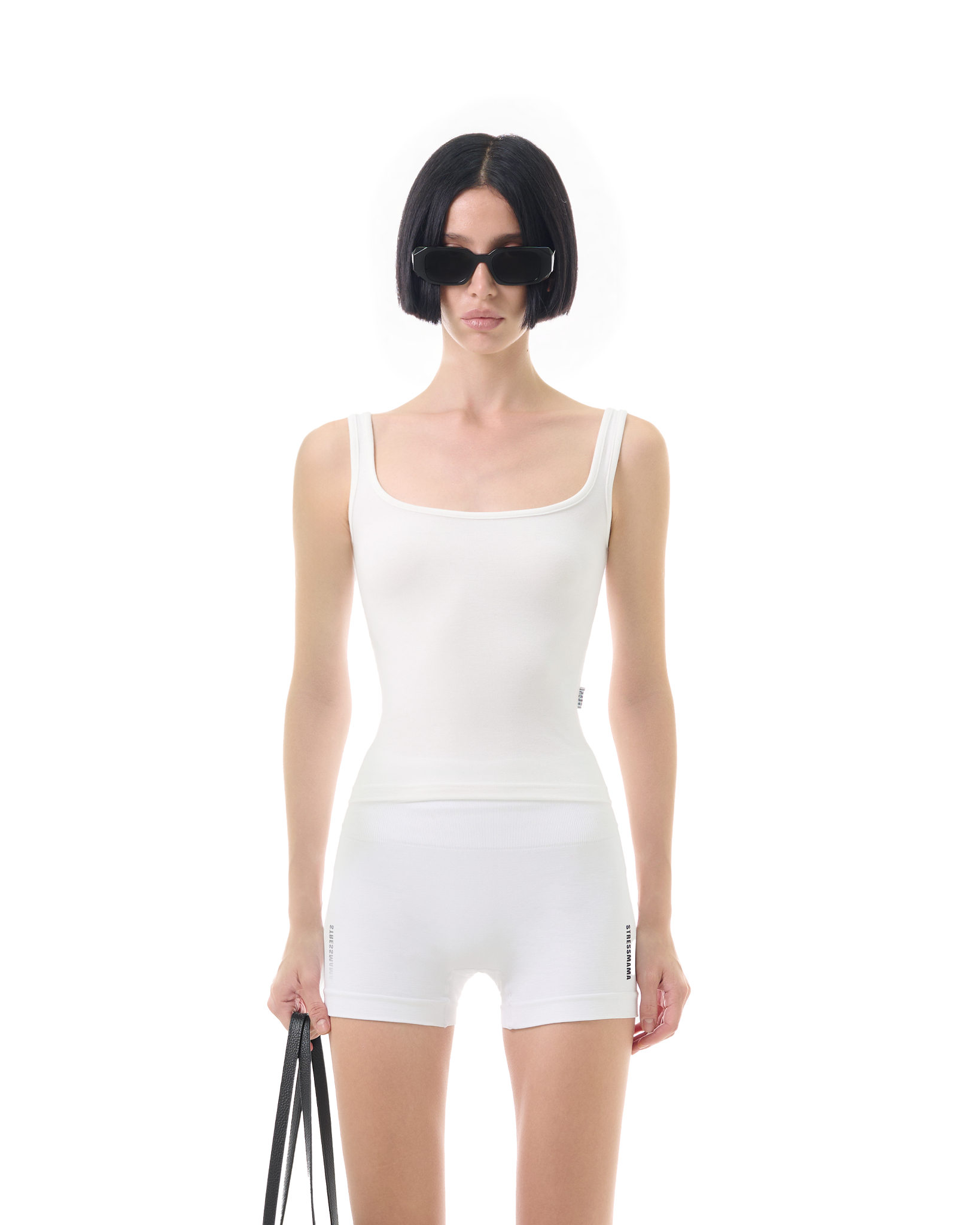 FW25 SSMA BIKER SHORTS - WHITE
