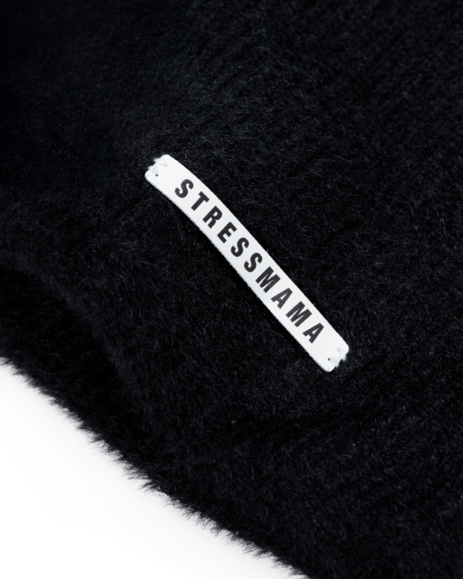 FW25 KNIT BEANIE HAT - BLACK