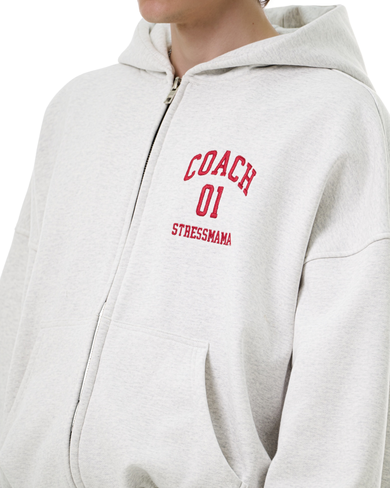 FW25 PT UNIVERSITY ZIP HOODIE - GRAY