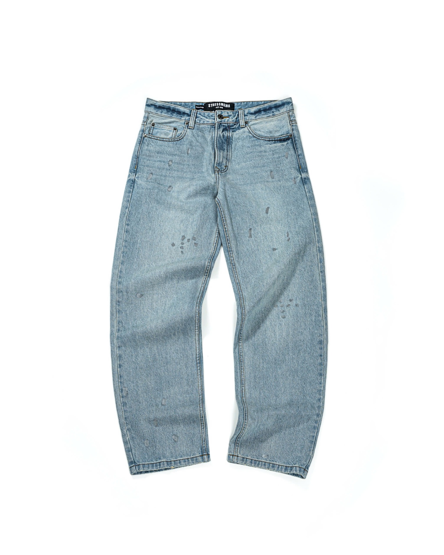 FW25 PAINT SPLATTER JEANS - BLUE