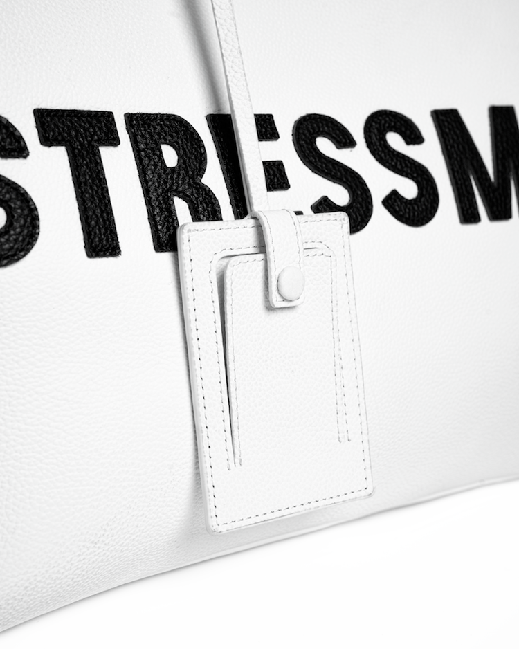 FW25 SIGNATURE LEATHER TOTE BAG - WHITE