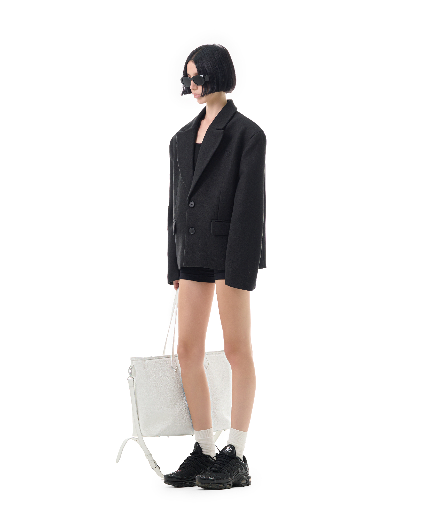 FW25 SIGNATURE LEATHER TOTE BAG - WHITE