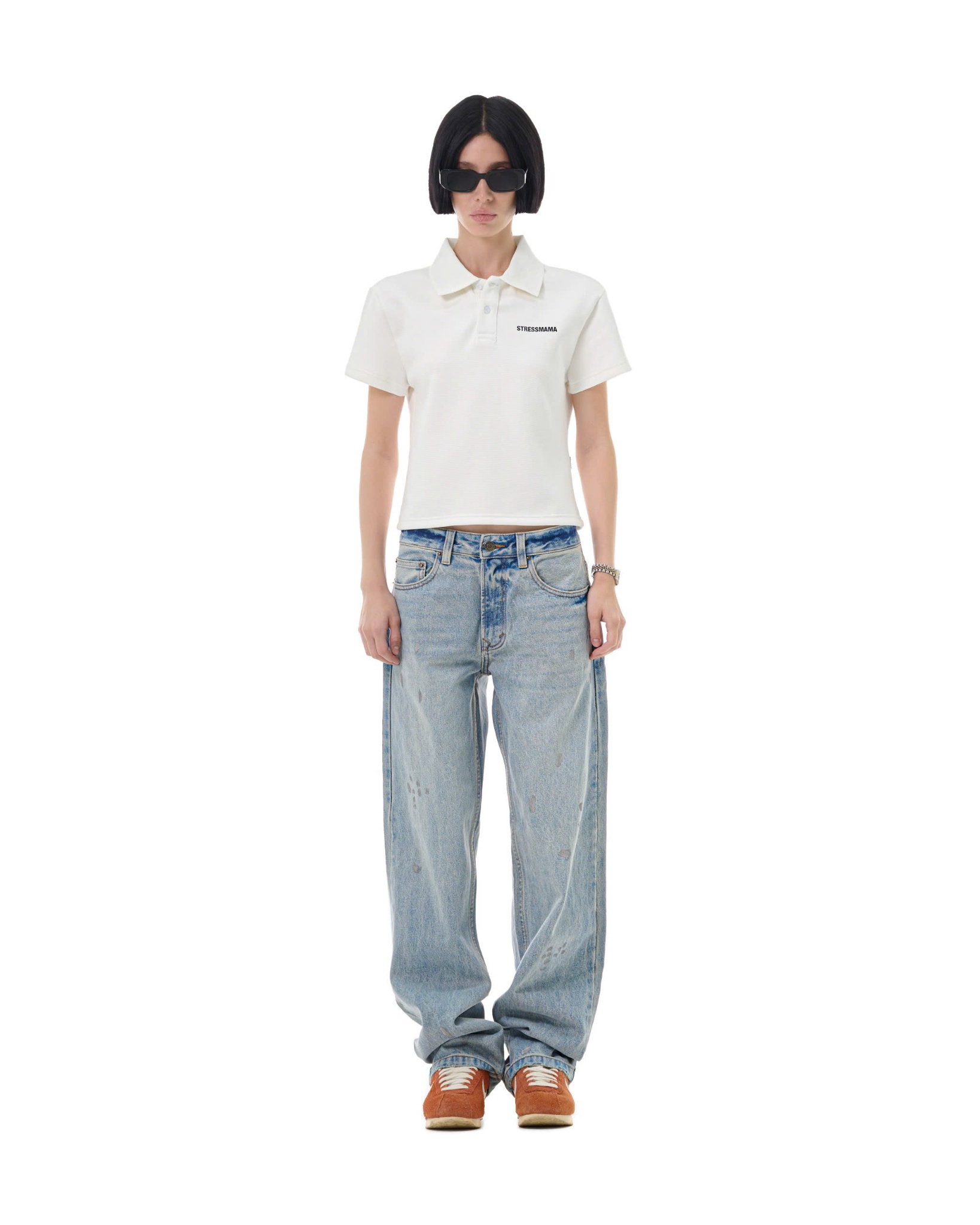 FW25 WOMEN POLO SHIRT - WHITE