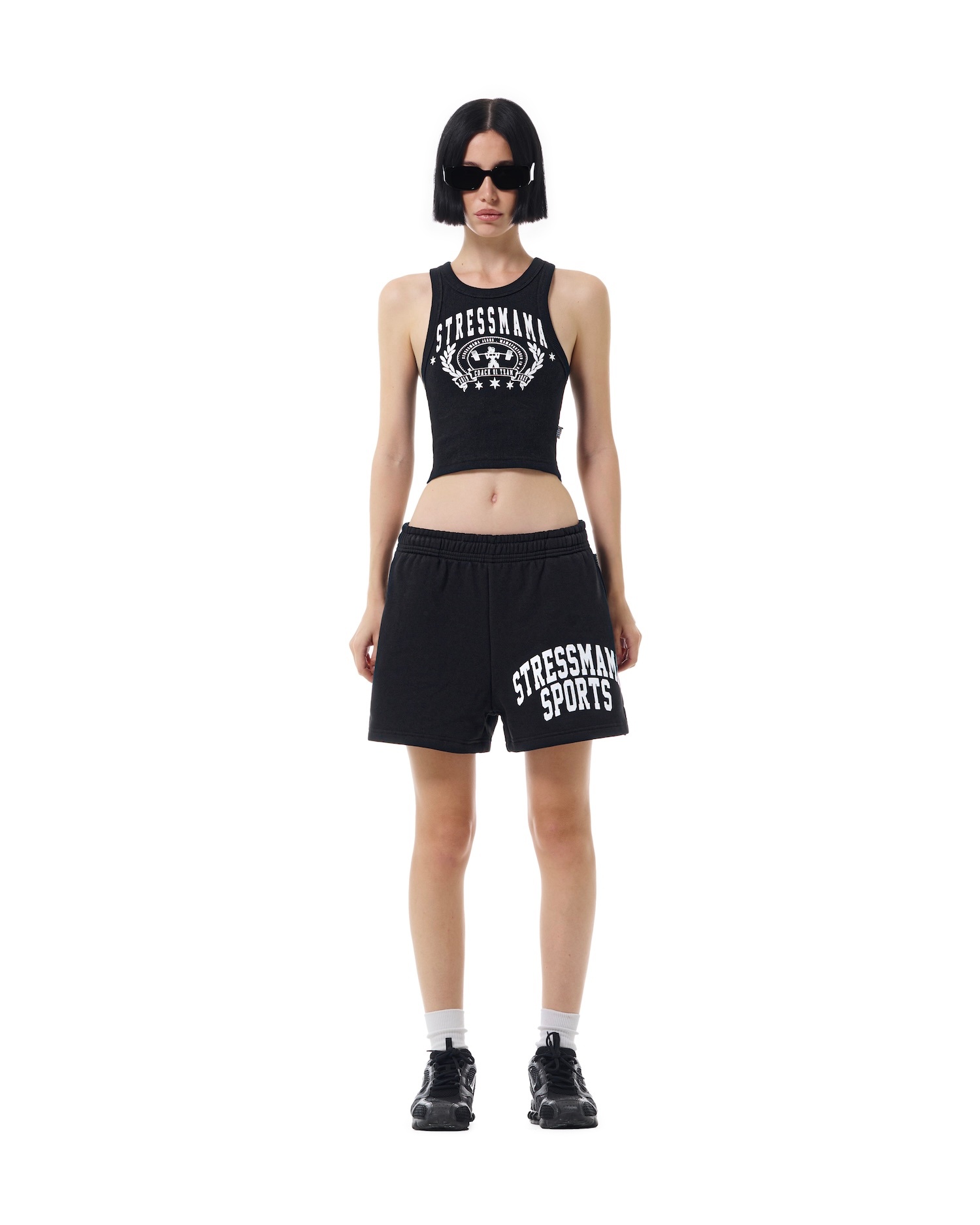 SSMA SPORTS SWEAT SHORTS - BLACK