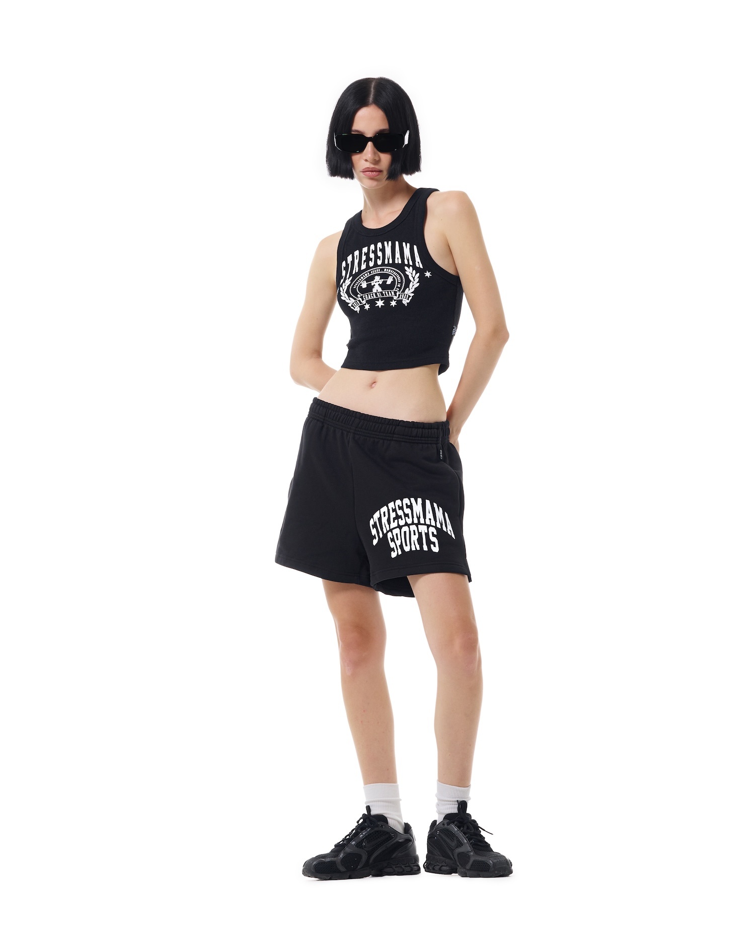 SSMA SPORTS SWEAT SHORTS - BLACK