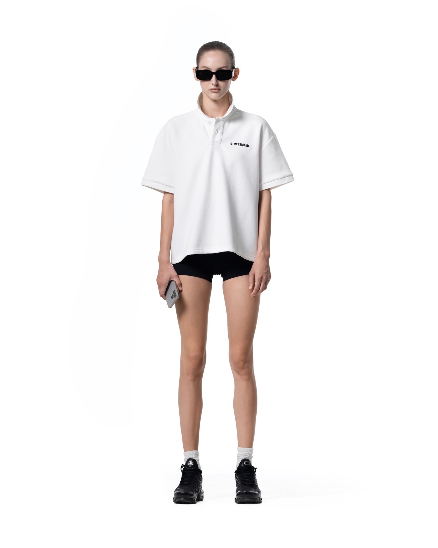 SSMA LOGO POLO T-SHIRT - WHITE
