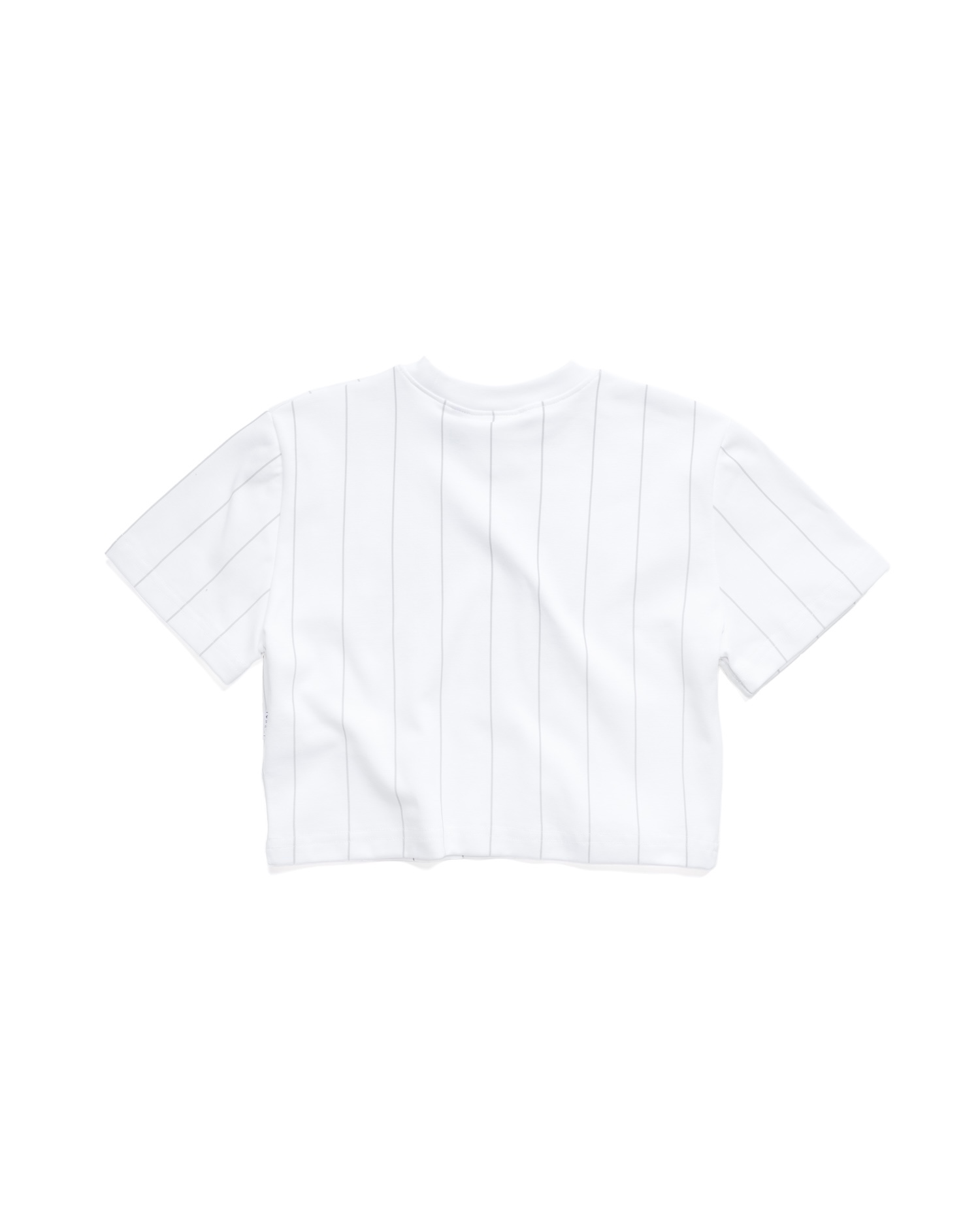 SSMA SPORTS STRIPED CROP T-SHIRT - WHITE