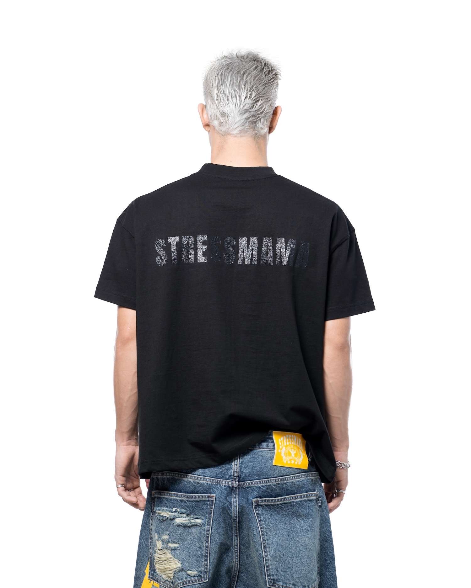 SSMA GLITTER T-SHIRT - BLACK