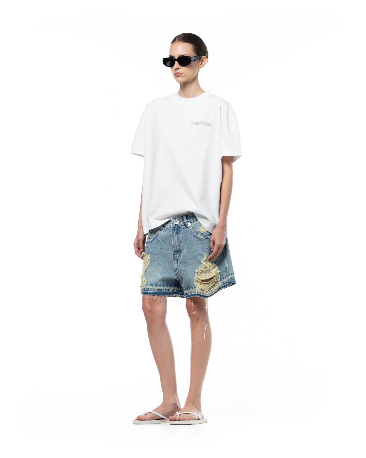 SSMA GLITTER T-SHIRT - WHITE