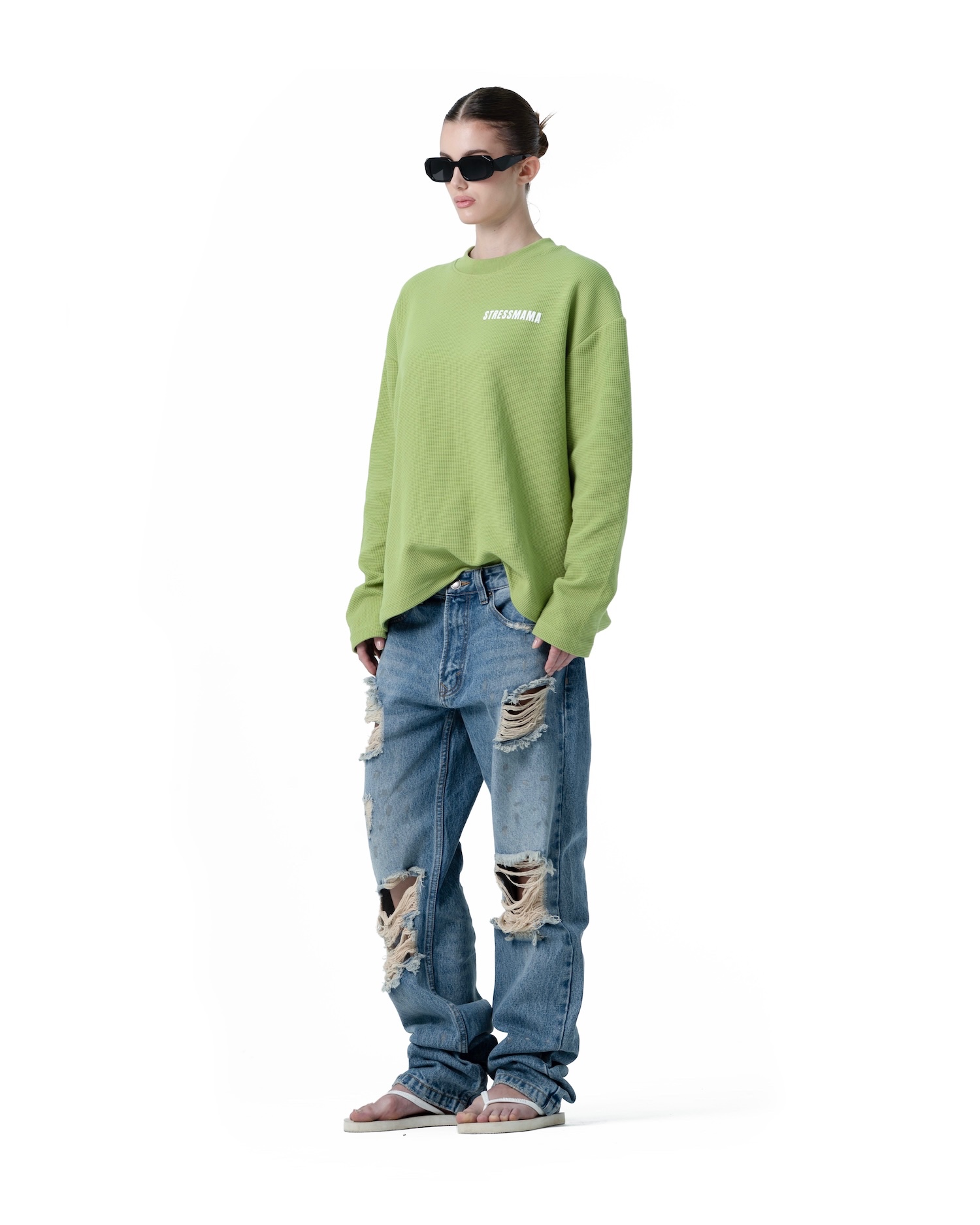 SS26 WAFFLE LONGSLEEVE - GREEN