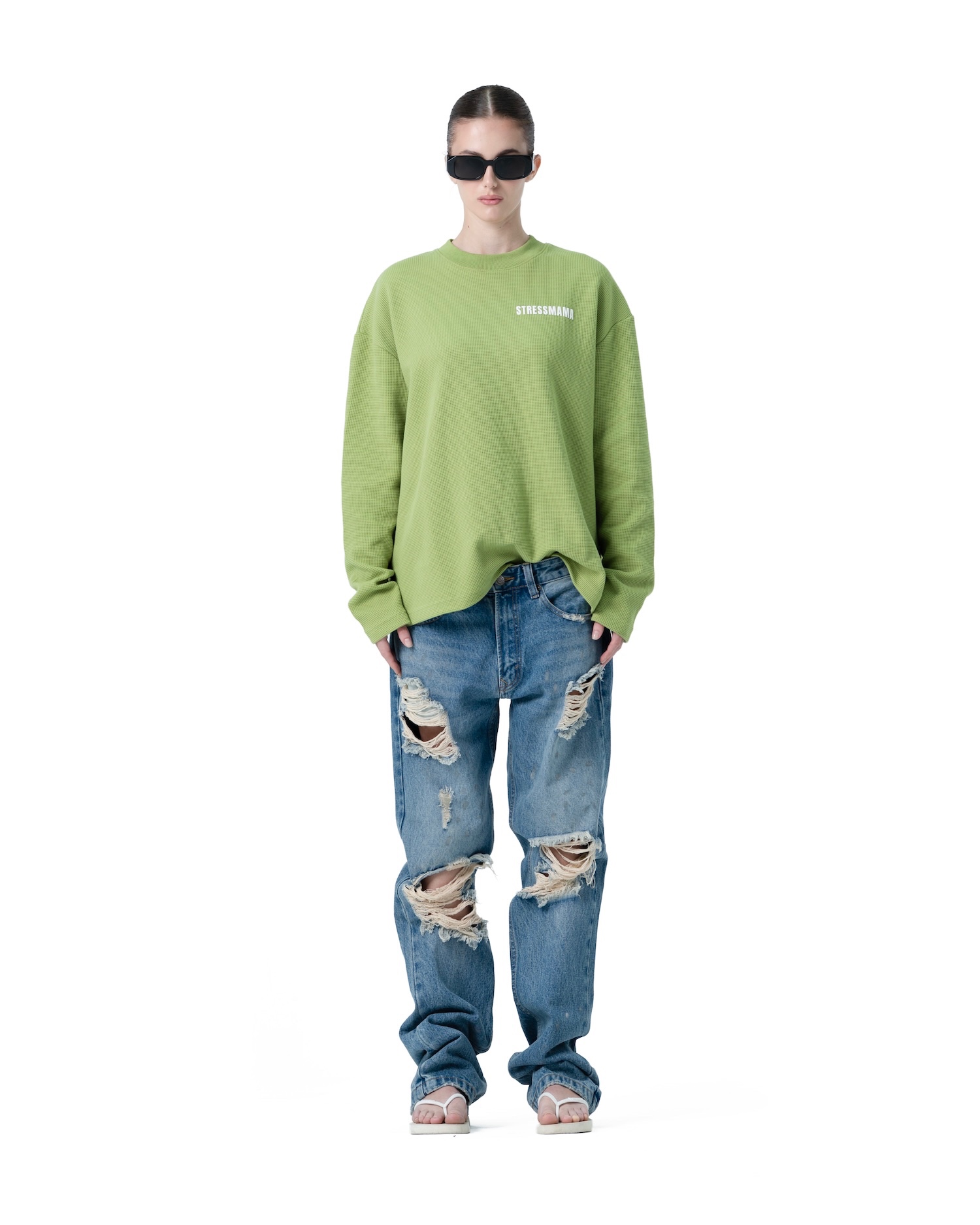 SS26 WAFFLE LONGSLEEVE - GREEN