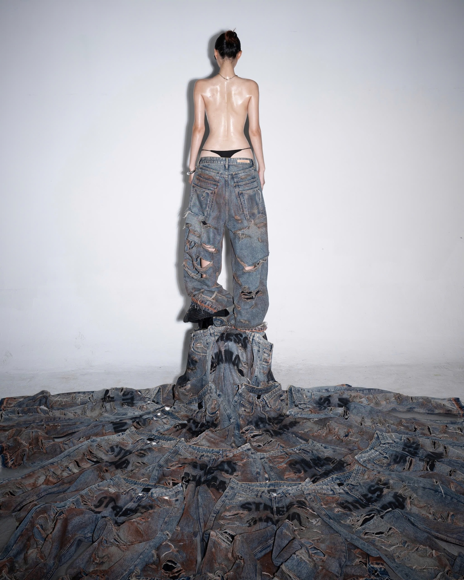 HOLIDAY24 DESTROYED JEANS - BLUE