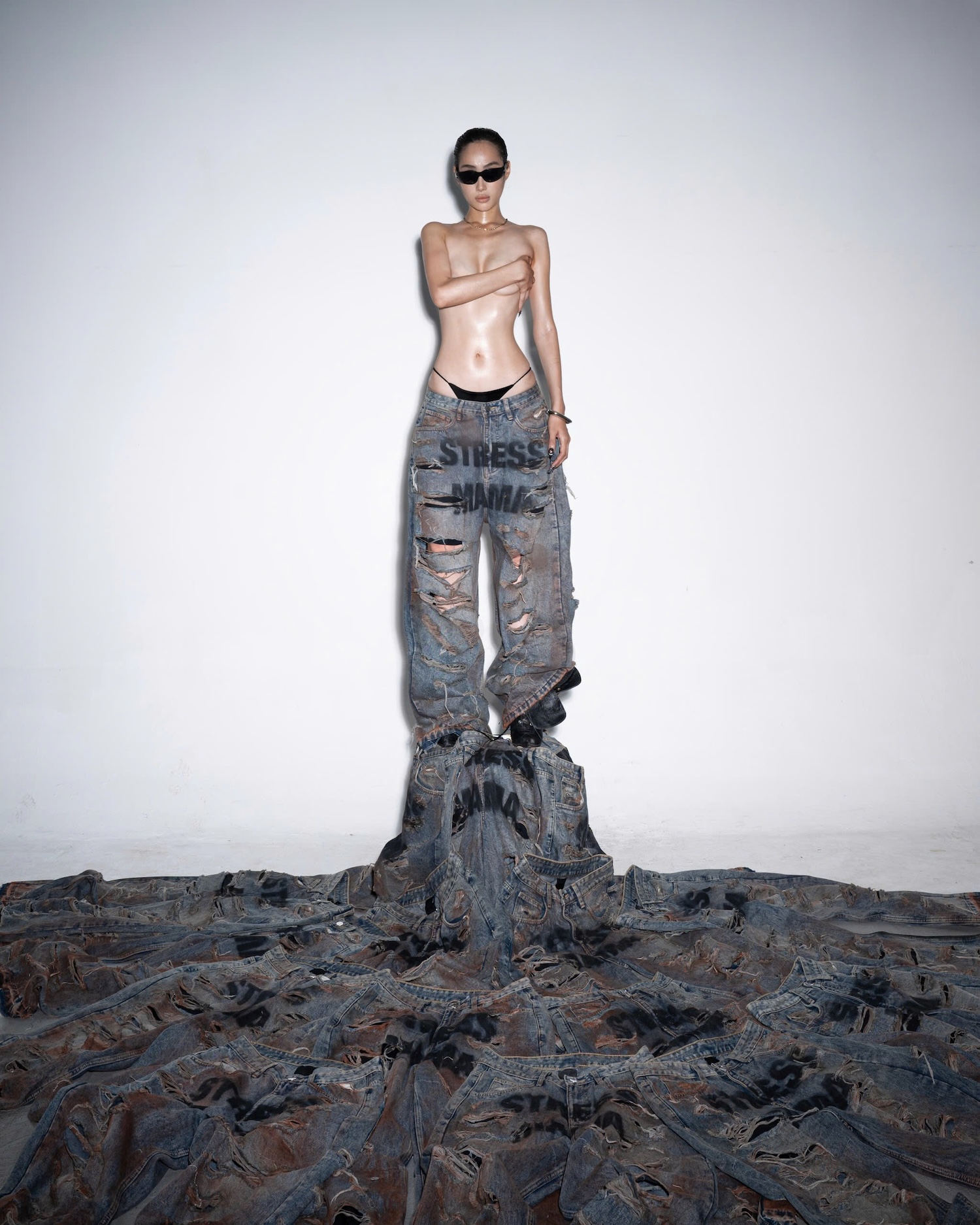 HOLIDAY24 DESTROYED JEANS - BLUE