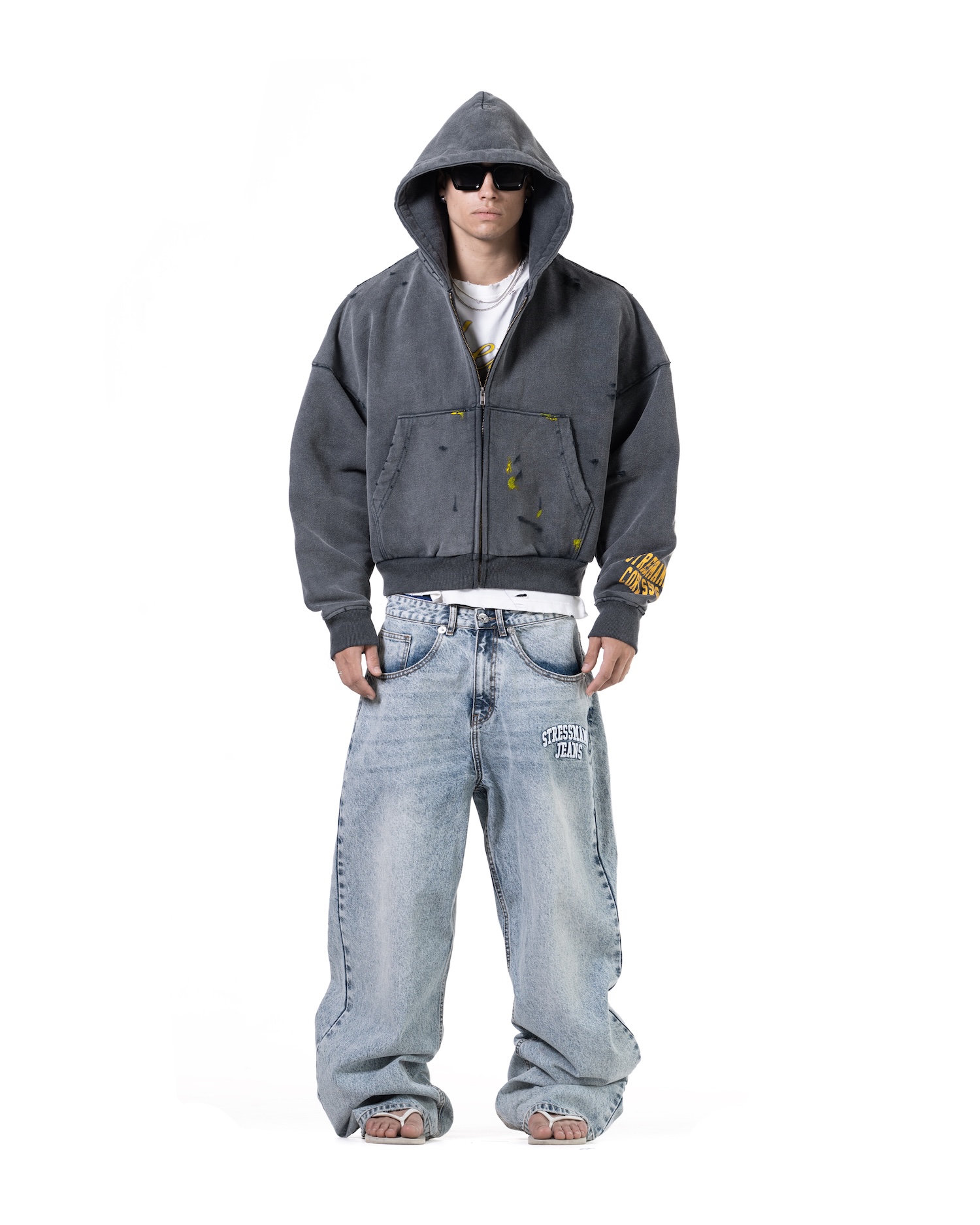 SS26 CORE V2 ZIP HOODIE - DARK BLUE