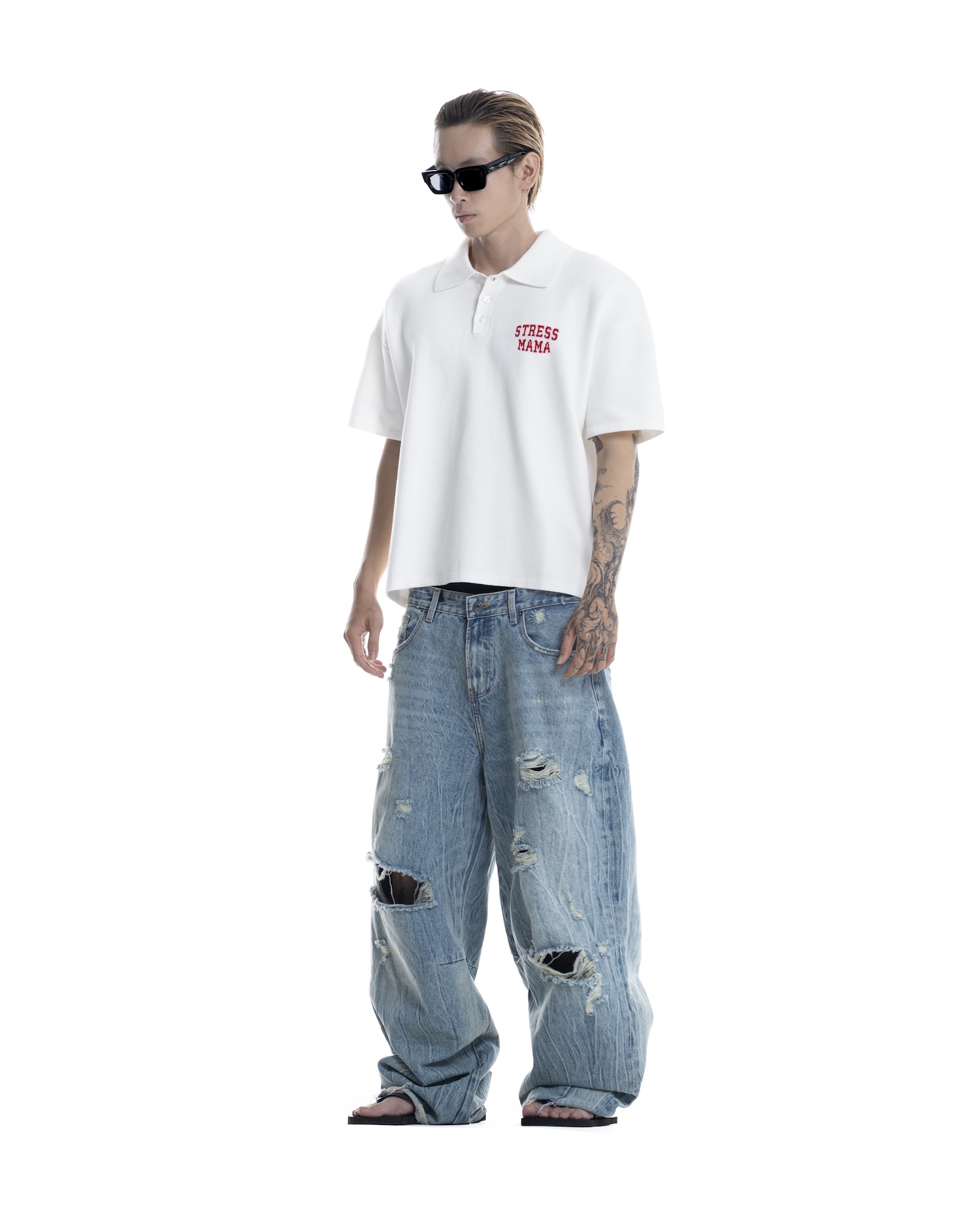SS26 KNIT POLO - WHITE