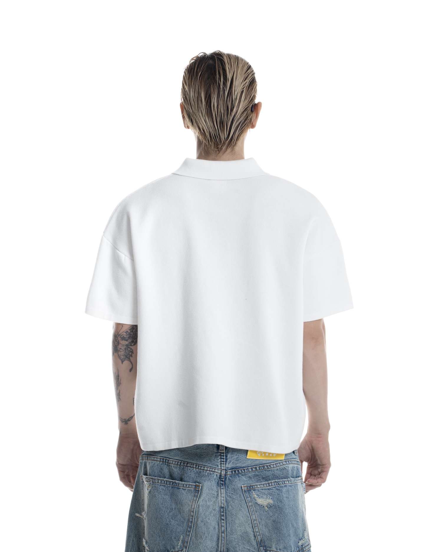 SS26 KNIT POLO - WHITE