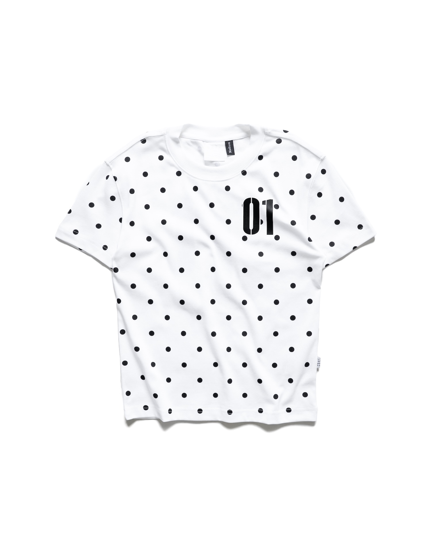 SSMA 01 POLKA DOT SMART FIT T-SHIRT - WHITE