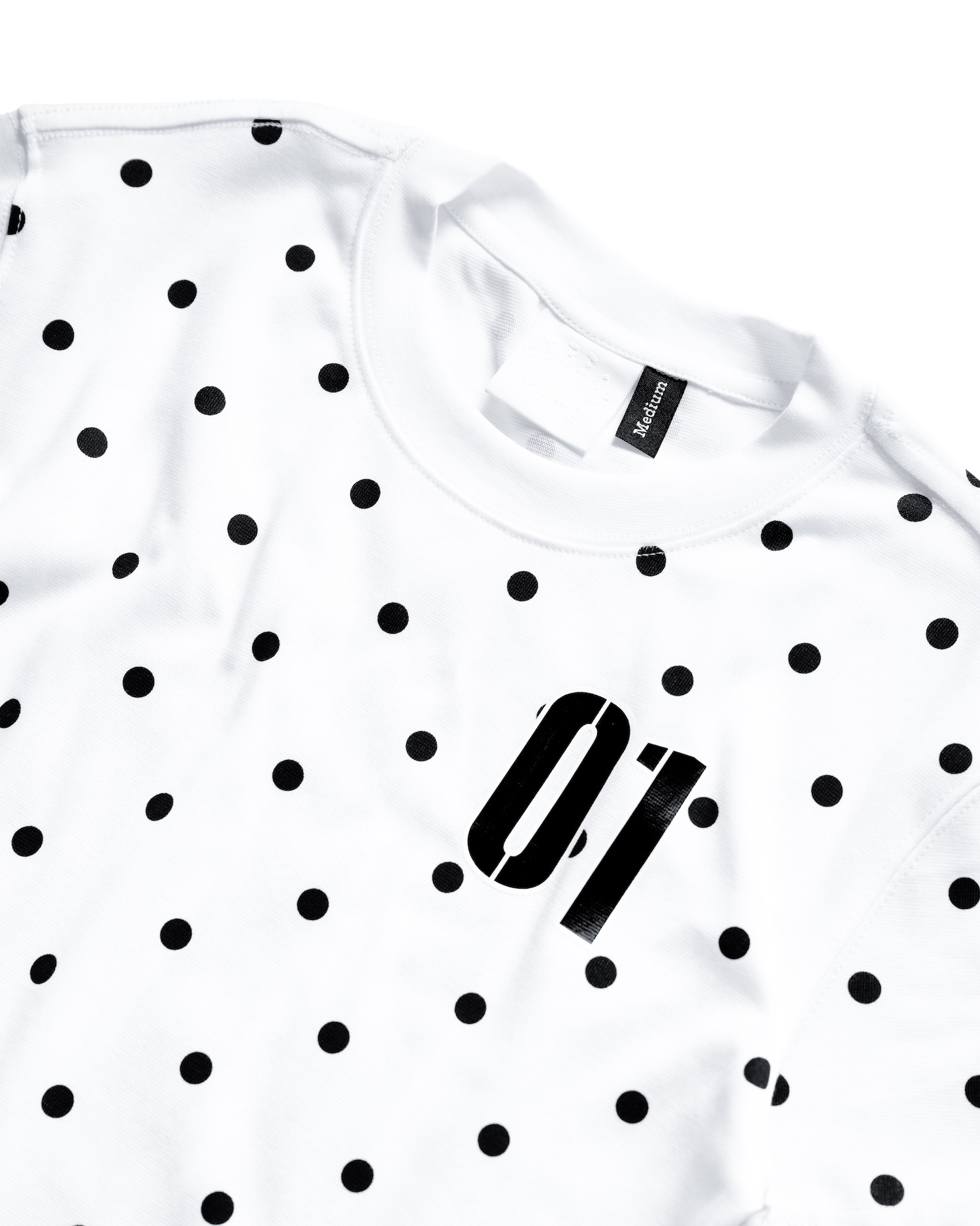 SSMA 01 POLKA DOT SMART FIT T-SHIRT - WHITE