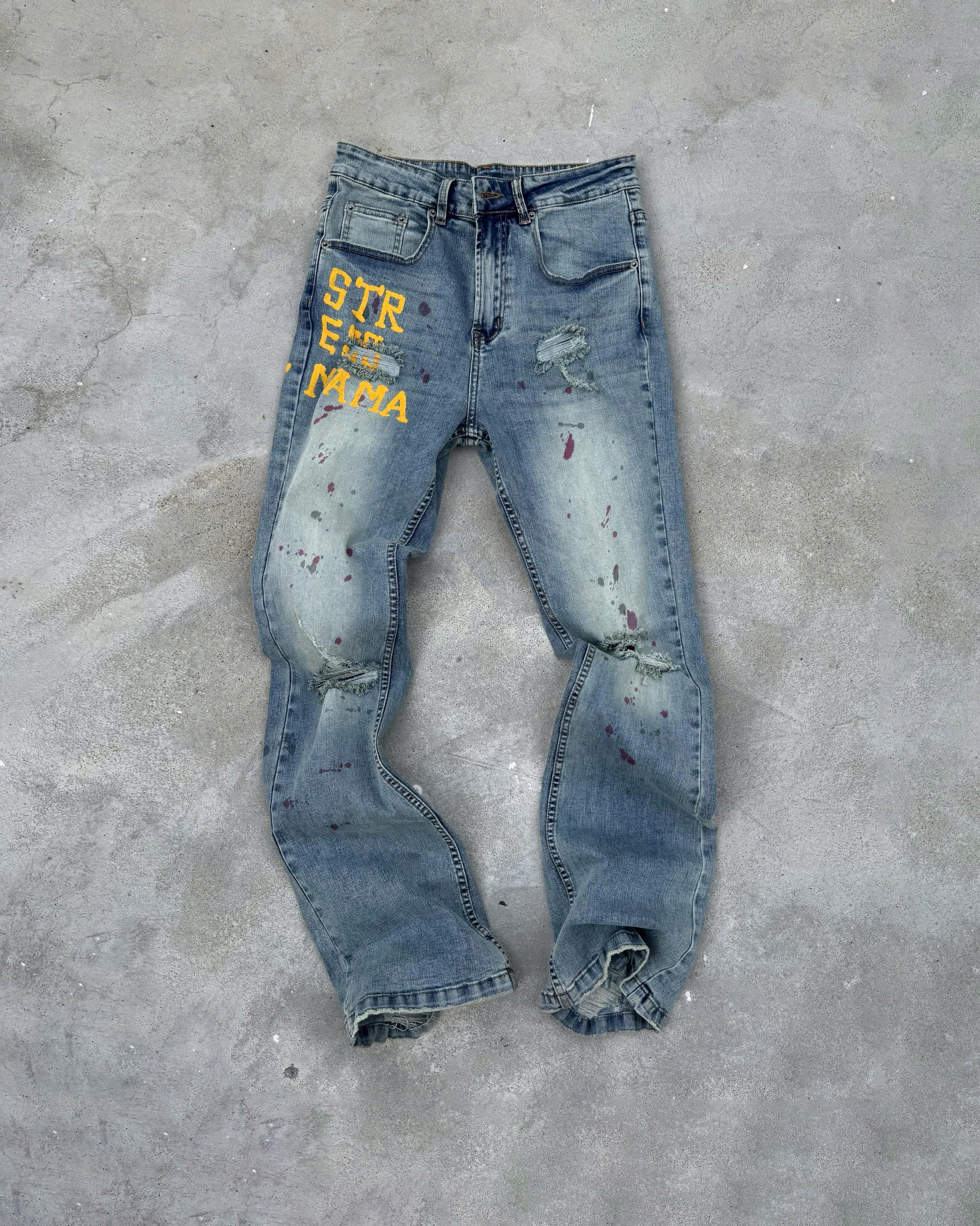 SSMA ART SPACE FLARED JEANS - BLUE