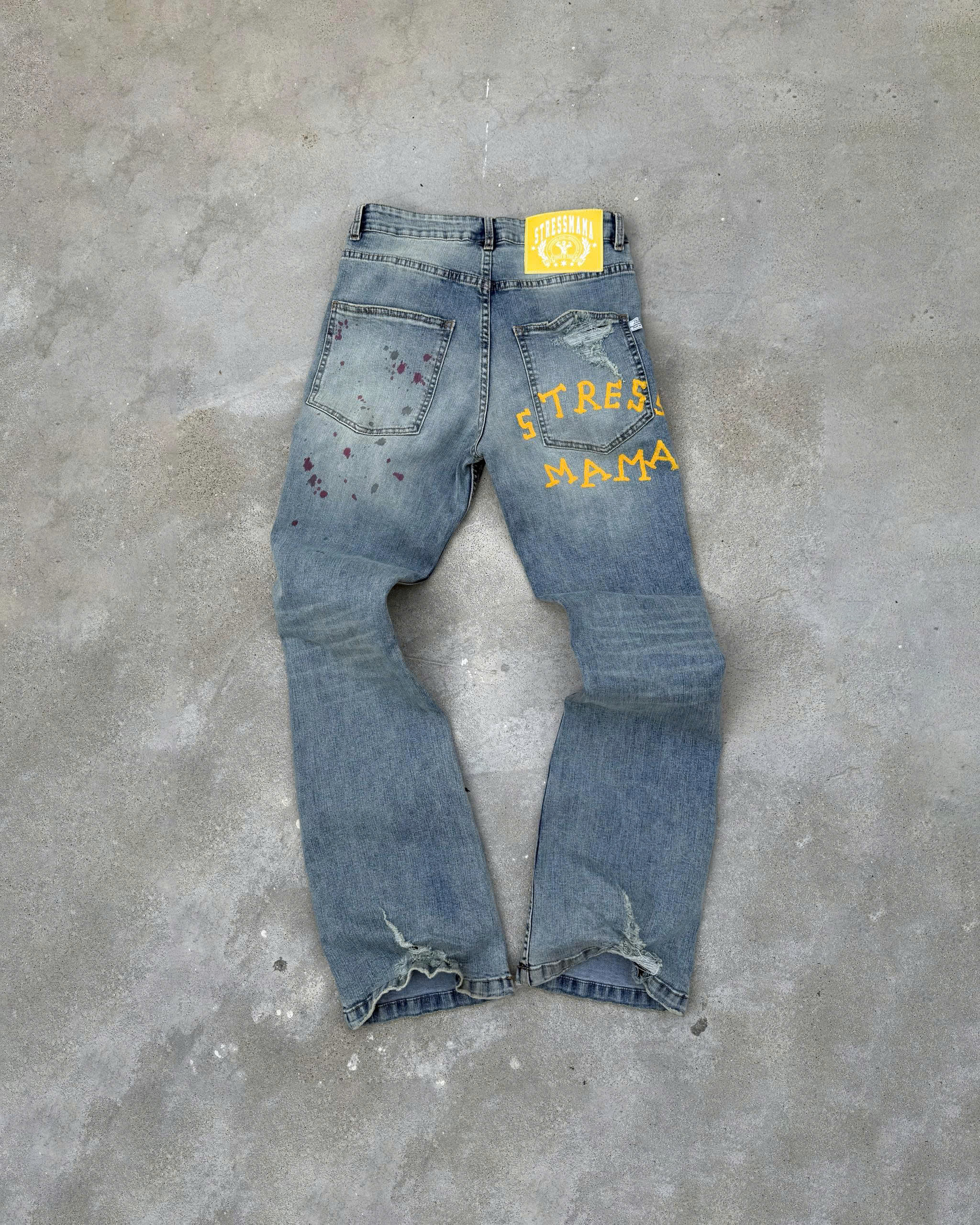 SSMA ART SPACE FLARED JEANS - BLUE