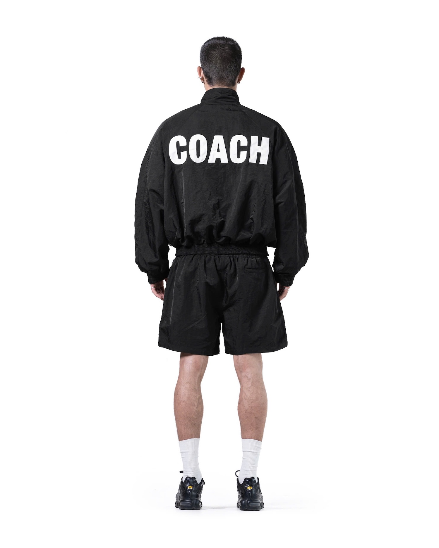 SSMA COACH TRACK SHORTS - BLACK