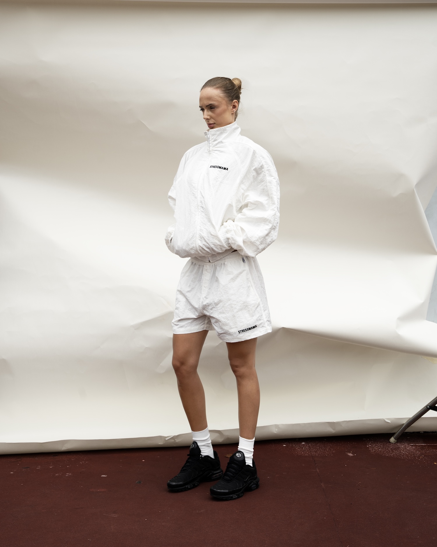 SSMA COACH TRACK SHORTS - WHITE