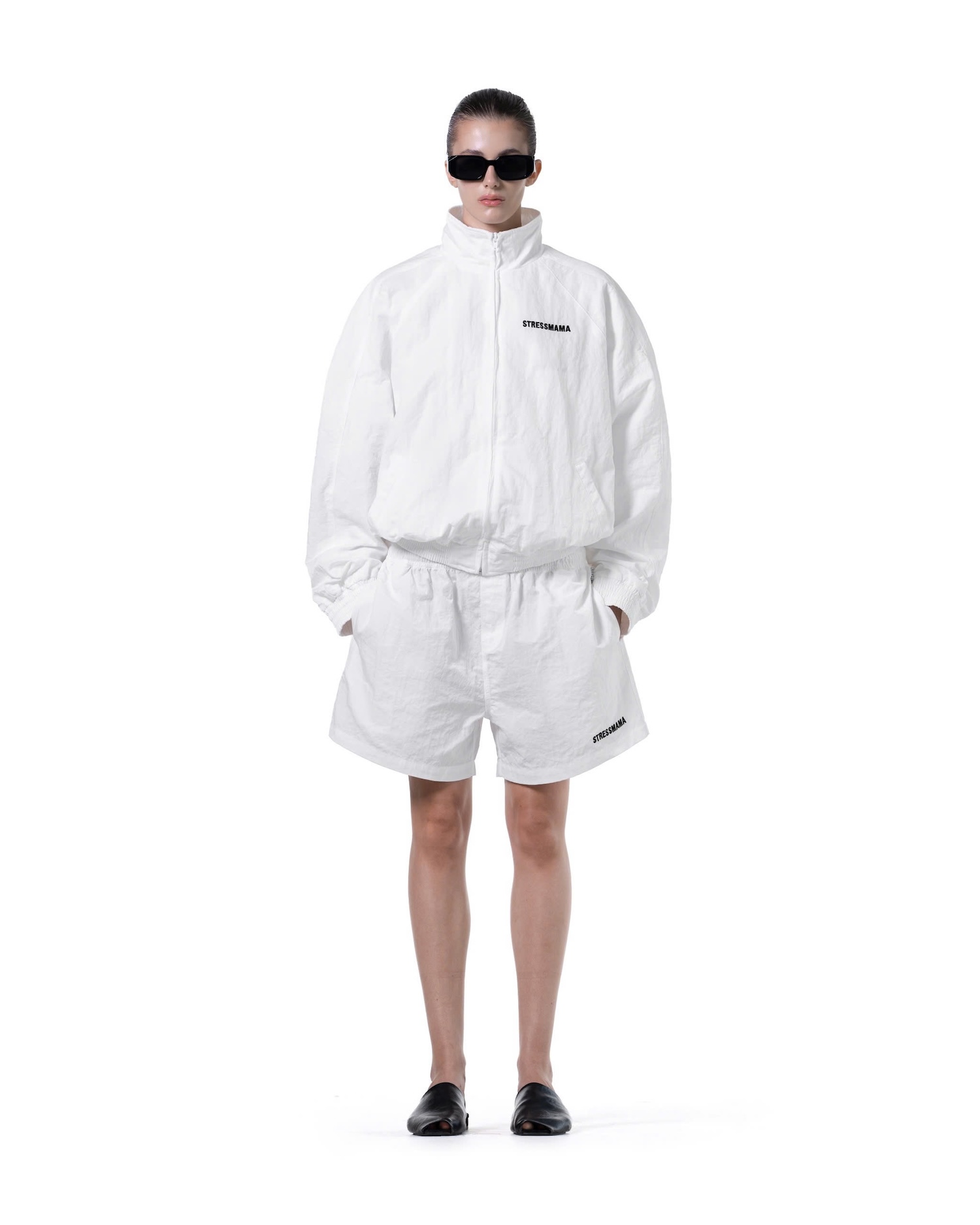 SSMA COACH TRACK SHORTS - WHITE